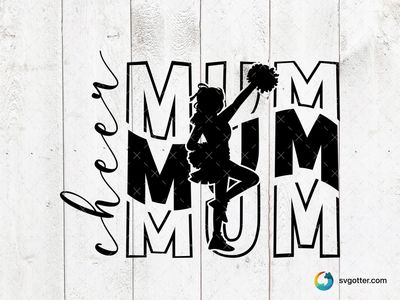 Cheer Mum Spirit, Best for sports mom, best on t-shirt, best to be applied with heat transfer vinyl