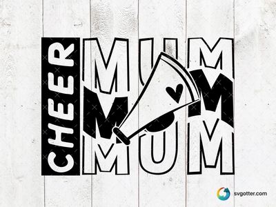 Cheer Mum Spirit, Best for mom, best on t-shirt, best to be applied with heat transfer vinyl