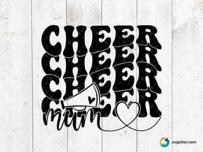 Cheer Mum Spirit, Best for mom, best on t-shirt, best to be applied with heat transfer vinyl