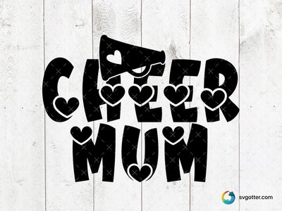 Cheer Mum Spirit, Best for mom, best on t-shirt, best to be applied with heat transfer vinyl