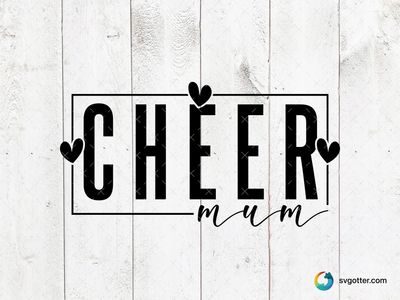 Cheer Mum Spirit, Best for mom, best on t-shirt, best to be applied with heat transfer vinyl