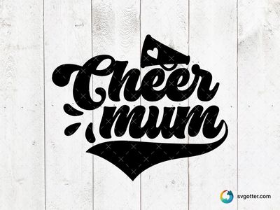 Cheer Mum Spirit, Best for mom, best on t-shirt, best to be applied with heat transfer vinyl