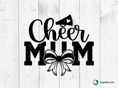 Cheer Mum Spirit, Best for mom, best on t-shirt, best to be applied with heat transfer vinyl