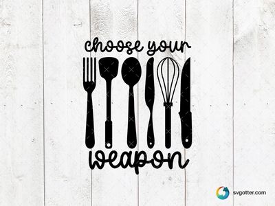 Chef Hat and Utensils, Best for chef, best on apron, best to be applied with screen printing