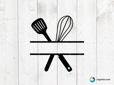 Chef Hat and Utensils, Best for chefs, best on aprons, best to be applied with screen printing