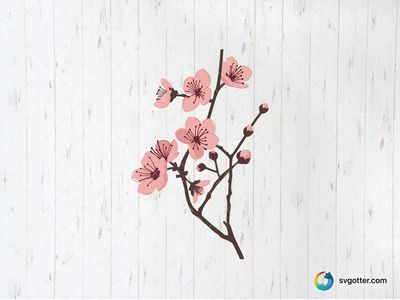 Cherry Blossom Branch, Best for artist, best on wall art, best to be applied with print and cut