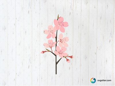 Cherry Blossom Illustration, Best for artist, best on wall art, best to be applied with sublimation