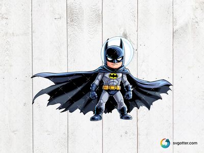 Chibi Batman Illustration, Best for comic book fans, best on t-shirt, best to be applied with sublimation