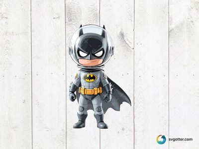 Chibi Batman in Space Suit, Best for comic book fans, best on t-shirt, best to be applied with sublimation