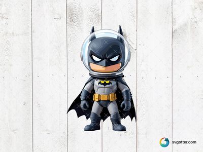 Chibi Batman in Space Suit, Best for superhero fans, best on t-shirt, best to be applied with sublimation