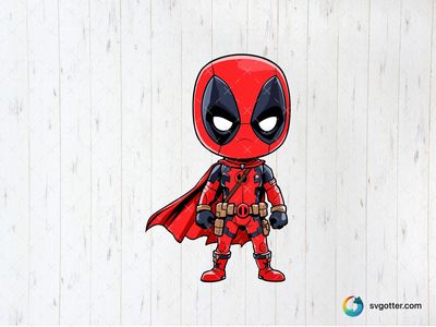Chibi Deadpool, Best for comic book fans, best on t-shirt, best to be applied with sublimation