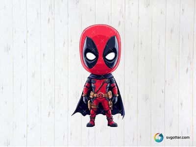 Chibi Deadpool, Best for comic fans, best on t-shirt, best to be applied with sublimation