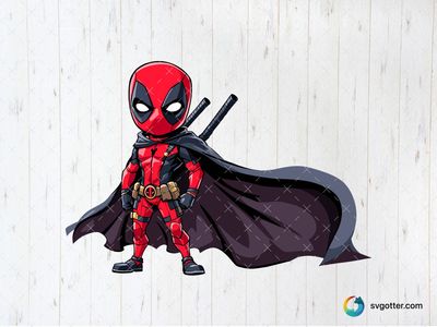 Chibi Deadpool, Best for comic book fans, best on t-shirt, best to be applied with sublimation