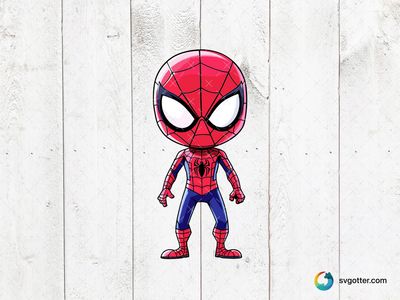 Chibi Spiderman Illustration, Best for comic book fans, best on t-shirt, best to be applied with sublimation