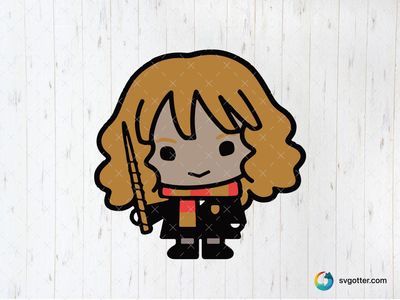 Chibi Wizard Character, Best for Harry Potter fans, best on t-shirts, best to be applied with sublimation