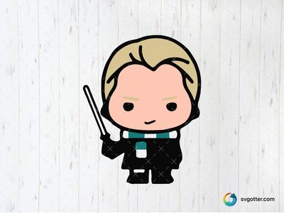 Chibi Wizard Character, Best for Harry Potter fans, best on t-shirts, best to be applied with sublimation