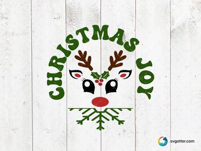 Christmas Joy Reindeer Design, Best for holiday enthusiasts, best on t-shirts, best to be applied with heat transfer vinyl