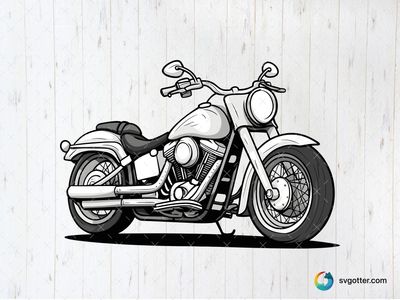 Classic Harley Davidson Motorcycle, Best for motorcycle enthusiasts, best on t-shirt, best to be applied with screen printing