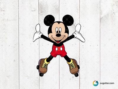 Classic Mickey Mouse, Best for Disney fans, best on t-shirt, best to be applied with screen printing