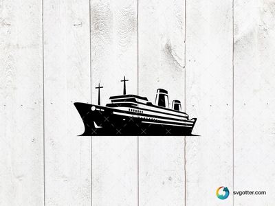 Classic Ocean Liner Silhouette, Best for travelers, best on wall art, best to be applied with screen printing