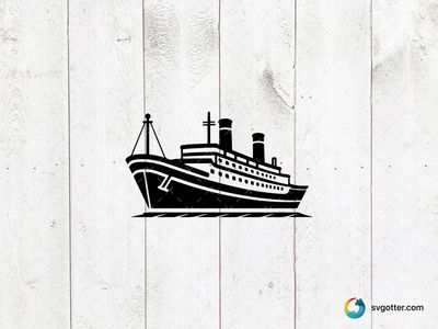 Classic Ship Silhouette, Best for travelers, best on wall art, best to be applied with screen printing
