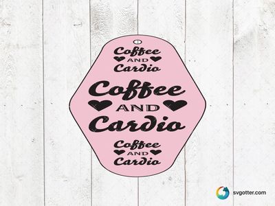 Coffee and Cardio Keychain, Best for fitness enthusiasts, best on keychain, best to be applied with sublimation