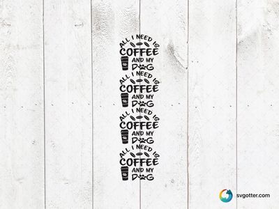 Coffee and Dog Lover Design, Best for coffee lovers and dog lovers, best on t-shirt, best to be applied with screen printing