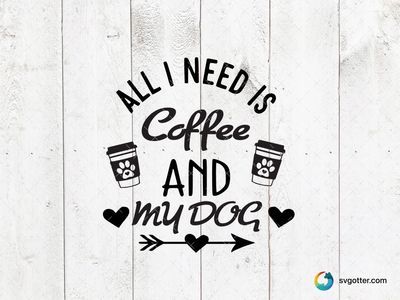 Coffee and Dog Lover Design, Best for coffee lovers and pet lovers, best on mugs, best to be applied with sublimation