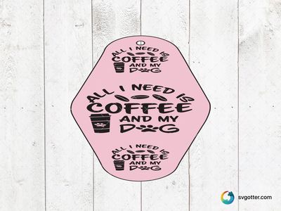 Coffee and Dog Travel Tag, Best for dog lovers, best on travel bags, best to be applied with decal application