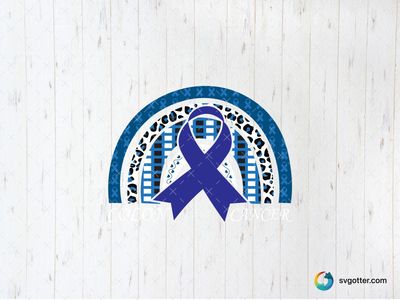 Colon Cancer Awareness Ribbon, Best for activists, best on t-shirt, best to be applied with screen printing