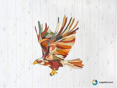 Colorful Abstract Eagle, Best for artists, best on wall art, best to be applied with print and cut