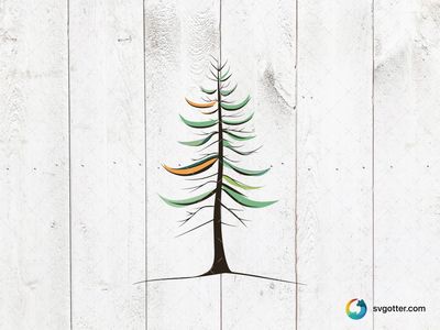 Colorful Abstract Pine Tree, Best for nature lovers, best on wall art, best to be applied with print and cut