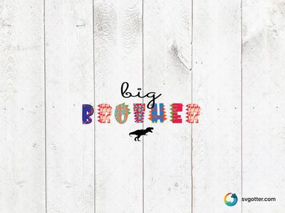 Colorful Brother Dinosaur Design, Best for brother, best on t-shirt, best to be applied with heat transfer vinyl
