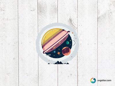Colorful Cosmic Planets, Best for space enthusiasts, best on wall art, best to be applied with sublimation