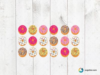 Colorful Donut Pattern, Best for dessert lovers, best on tote bags, best to be applied with sublimation
