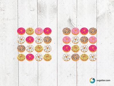 Colorful Donut Pattern, Best for artists, best on glass, best to be applied with sublimation