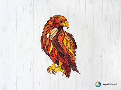 Colorful Eagle Illustration, Best for bird lovers, best on wall art, best to be applied with print and cut