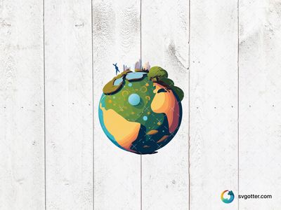 Colorful Earth Illustration, Best for environmentalists, best on wall art, best to be applied with sublimation