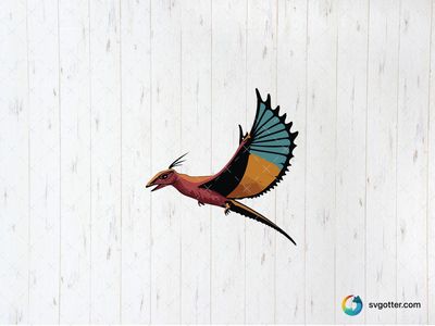 Colorful Flying Dinosaur, Best for child, best on t-shirt, best to be applied with sublimation