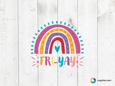 Colorful Friyay Celebration, Best for weekend enthusiasts, best on t-shirt, best to be applied with sublimation