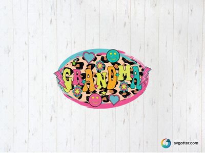 Colorful Grandma Design, Best for grandma, best on t-shirt, best to be applied with sublimation