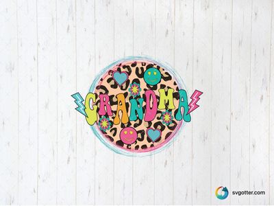 Colorful Grandma Design, Best for grandma, best on t-shirt, best to be applied with sublimation