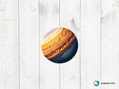 Colorful Jupiter Illustration, Best for space enthusiasts, best on wall art, best to be applied with sublimation
