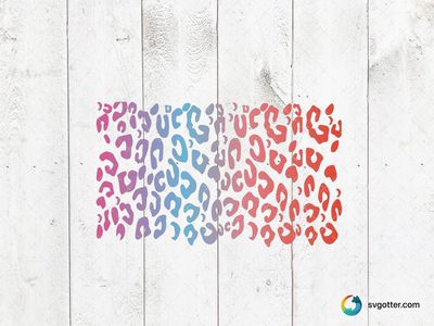 Colorful Leopard Gradient, Best for fashion enthusiasts, best on t-shirts, best to be applied with sublimation