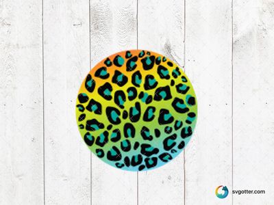 Colorful Leopard Pattern Circle, Best for artist, best on wall art, best to be applied with sublimation