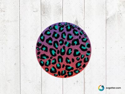 Colorful Leopard Pattern Circle, Best for artists, best on wall art, best to be applied with sublimation