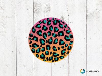 Colorful Leopard Print Circle, Best for artists, best on wall art, best to be applied with sublimation