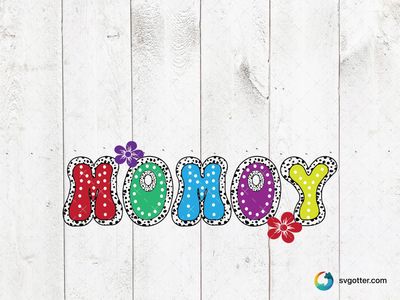 Colorful Mom Design, Best for mom, best on t-shirt, best to be applied with heat transfer vinyl