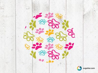 Colorful Paw Keychain, Best for pet lover, best on keychain, best to be applied with sublimation