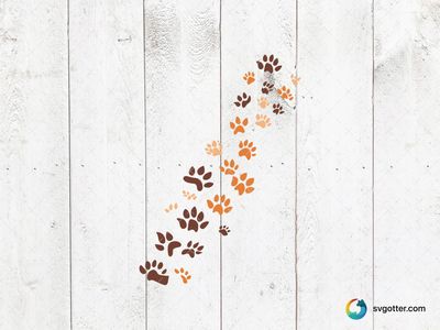 Colorful Paw Prints Pattern, Best for pet lover, best on t-shirt, best to be applied with sublimation